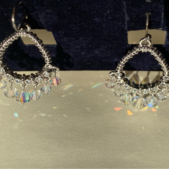 SWAROVSKI chandelier silver tone crystal statement earrings - Picture 6 of 12